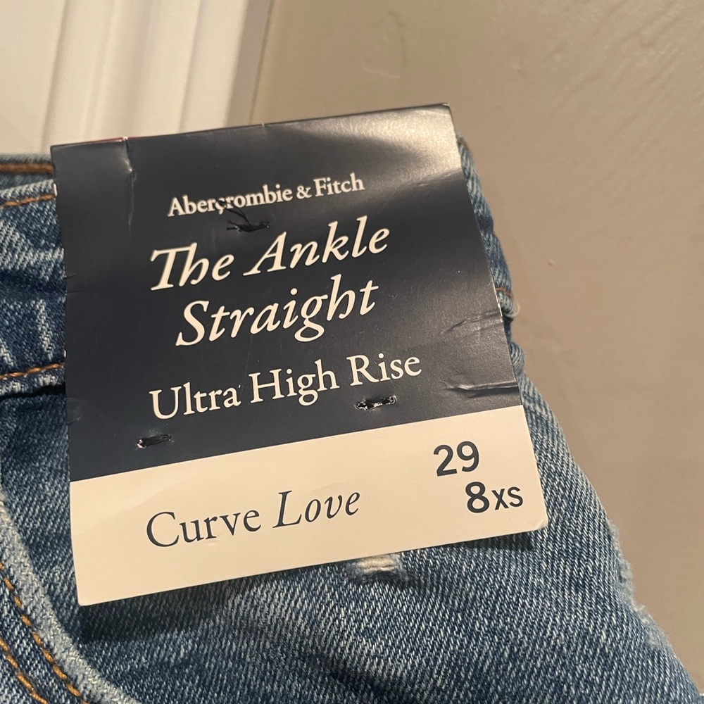Abercrombie & Fitch Blue Ankle Cropped Jeans